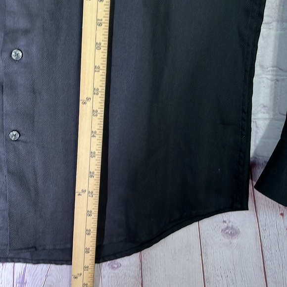 PERRY ELLIS Men's Black Dress Shirt NEW WITH TAGS. Size: Large - Picture 6 of 10